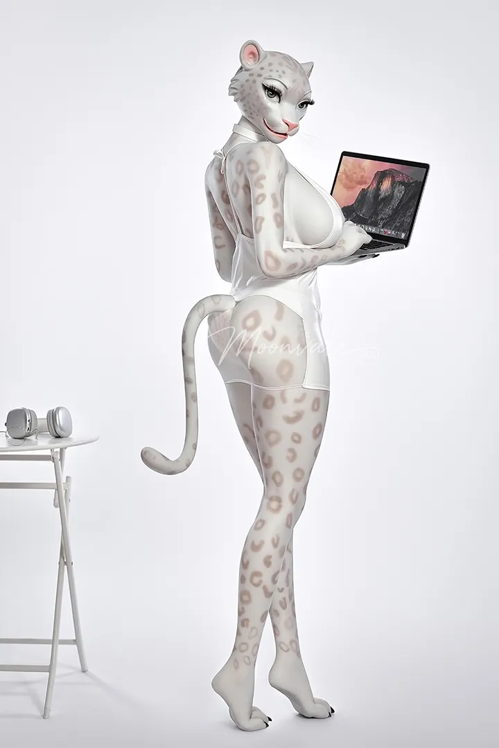 165cm (5ft5) D-Cup Realistic Furry Silicone Sex Doll Velara, Movable Jaw | Moonvale Doll